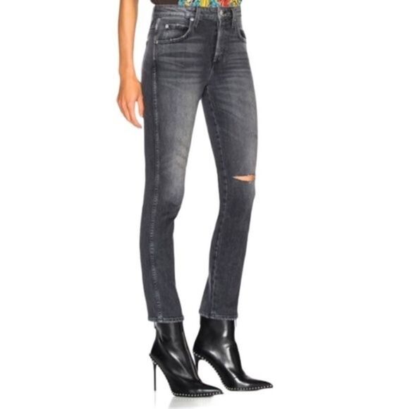 Anthropologie AMO Stellar Distressed Black Jeans - Picture 1 of 4